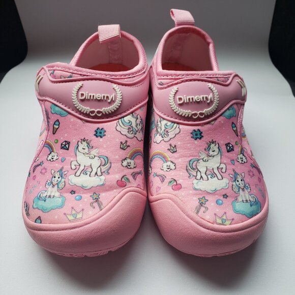 Dimerryi Kid Water Shoes Pink Lightweight Quick-Dry Non-Slip Beach Pool - Picture 5 of 12